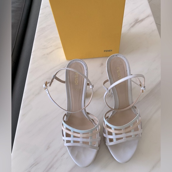 FENDI High Heeled Leather Sandals - Picture 4 of 8